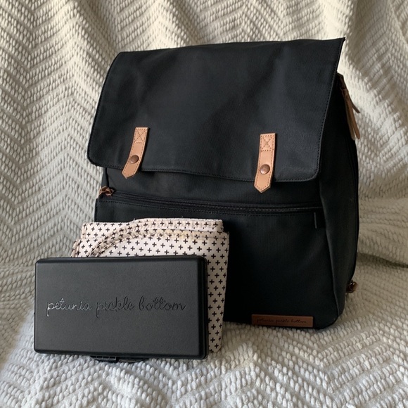 Petunia Pickle Bottom Meta Backpack in Black Matte Canvas - Picture 4 of 10